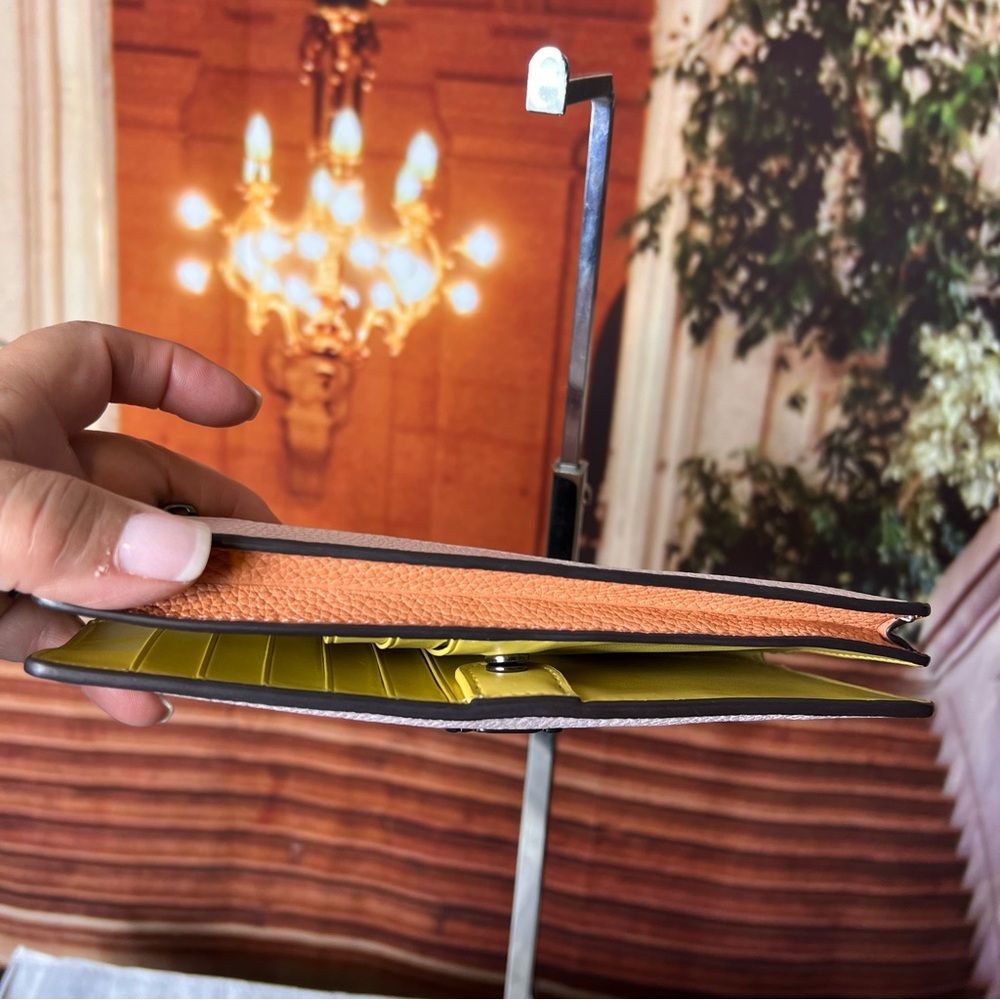 Coach Slim Wallet In Colorblock - Picture 9 of 11
